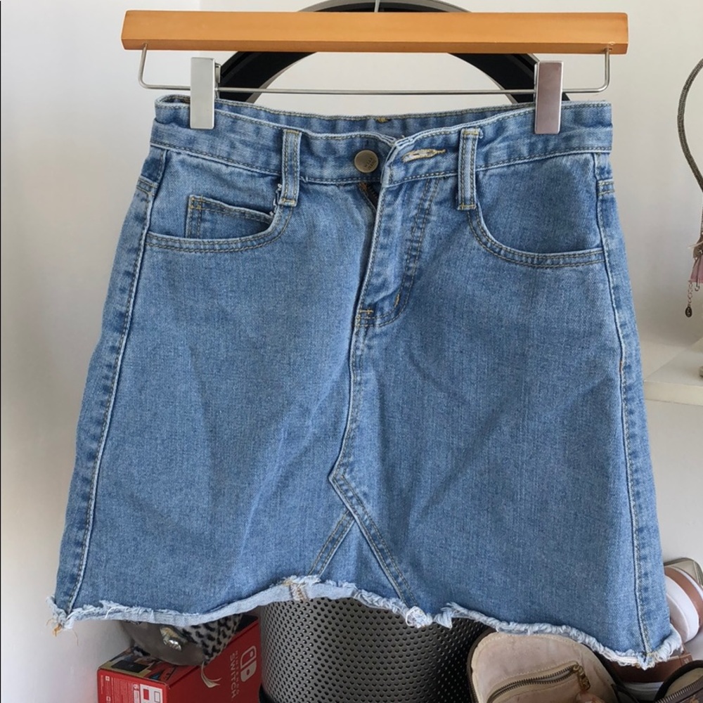 High Rise Denim skirt